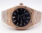 Replica Audemars Piguet Watches For Sale - Royal Oak Rose Gold Black Dial Watch